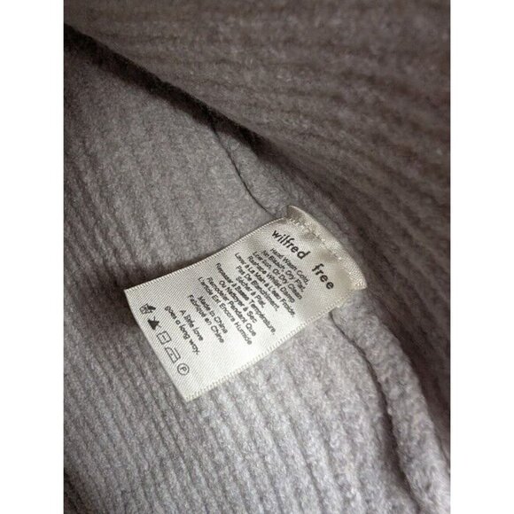 Wilfred Free‎ Aritzia 100% Merino Wool Turtleneck Sweater High-Low Gray Medium - Picture 2 of 5